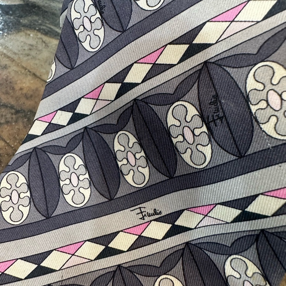EMILIO PUCCI Multicolor Evolving Tapestry Artsy Tie - Picture 4 of 6